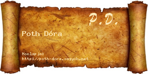 Poth Dóra névjegykártya